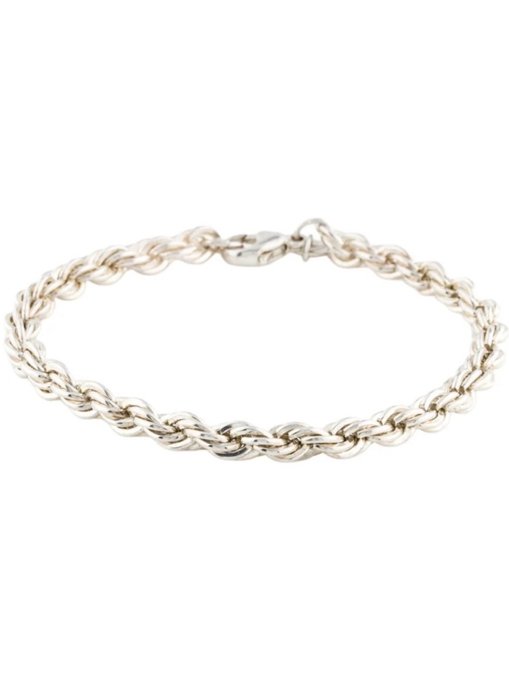 Tiffany & Co. Sterling Silver Rope Chain Bracelet - Silver